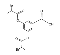 3,5-bis(2-bromopropionyloxy)benzoic acid Structure