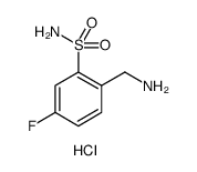 Benzenesulfonamide, 2-(aminomethyl)-5-fluoro-, hydrochloride结构式