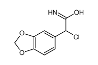 5-(2-Amino-1-chloro-2-oxoethyl)-1,3-benzodioxole, 2-Chloro-2-[3,4-(methylenedioxy)phenyl]acetamide structure