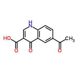 6-Acetyl-4-hydroxy-quinoline-3-carboxylic acid structure