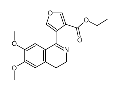 4-(3,4-Dihydro-6,7-dimethoxy-1-isochinolinyl)-3-furancarbonsaeure-ethylester结构式