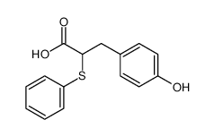 3-(4-hydroxy-phenyl)-2-phenylsulfanyl-propionic acid Structure