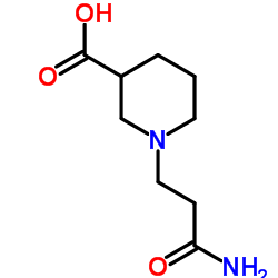 1-(3-Amino-3-oxopropyl)-3-piperidinecarboxylic acid结构式