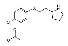 acetic acid,2-[2-(4-chlorophenyl)sulfanylethyl]pyrrolidine结构式