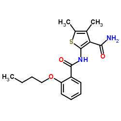 2-[(2-Butoxybenzoyl)amino]-4,5-dimethyl-3-thiophenecarboxamide Structure