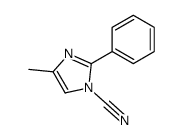 4-methyl-2-phenylimidazole-1-carbonitrile Structure