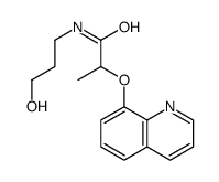 N-(3-hydroxypropyl)-2-quinolin-8-yloxypropanamide结构式