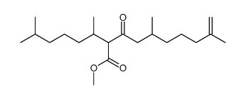 2-(1,5-Dimethyl-hexyl)-5,9-dimethyl-3-oxo-dec-9-enoic acid methyl ester结构式