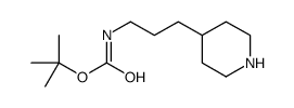 3-(哌啶-4-基)丙基氨基甲酸叔丁酯结构式