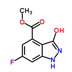6-FLUORO-3-HYDROXY-4-INDAZOLECARBOXYLIC ACID METHYL ESTER Structure