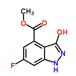 6-FLUORO-3-HYDROXY-4-INDAZOLECARBOXYLIC ACID METHYL ESTER结构式