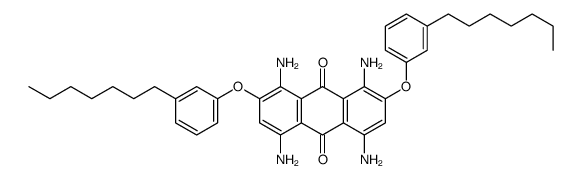 1,4,5,8-tetraamino-2,7-bis(3-heptylphenoxy)anthracene-9,10-dione结构式