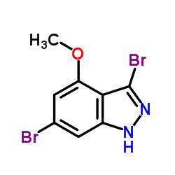 3,6-DIBROMO-4-METHOXY (1H)INDAZOLE结构式