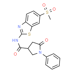 N-[6-(methylsulfonyl)-1,3-benzothiazol-2-yl]-5-oxo-1-phenylpyrrolidine-3-carboxamide picture