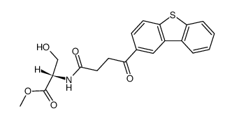 (S)-2-(4-Dibenzothiophen-2-yl-4-oxo-butyrylamino)-3-hydroxy-propionic acid methyl ester结构式