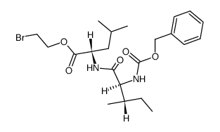 N-Benzyloxycarbonyl-L-isoleucyl-L-leucin-2-bromethylester结构式