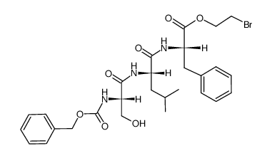 N-Benzyloxycarbonyl-L-seryl-L-leucyl-L-phenylalanin-2-bromethylester Structure