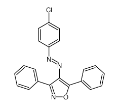 (4-chlorophenyl)-(3,5-diphenyl-1,2-oxazol-4-yl)diazene结构式