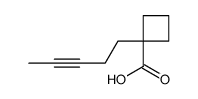 1-pent-3-ynylcyclobutane-1-carboxylic acid Structure