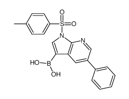 {1-[(4-Methylphenyl)sulfonyl]-5-phenyl-1H-pyrrolo[2,3-b]pyridin-3 -yl}boronic acid结构式
