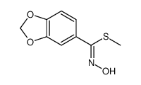 methyl N-hydroxy-1,3-benzodioxole-5-carboximidothioate结构式