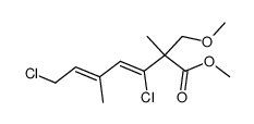 (3Z,5E)-3,7-Dichloro-2-methoxymethyl-2,5-dimethyl-hepta-3,5-dienoic acid methyl ester结构式