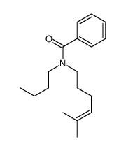 N-butyl-N-(5-methylhex-4-enyl)benzamide结构式