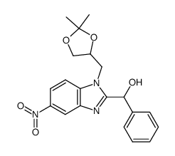[1-(2,2-Dimethyl-[1,3]dioxolan-4-ylmethyl)-5-nitro-1H-benzoimidazol-2-yl]-phenyl-methanol结构式