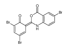 6-bromo-2-(3,5-dibromo-6-oxocyclohexa-2,4-dien-1-ylidene)-1H-3,1-benzoxazin-4-one结构式