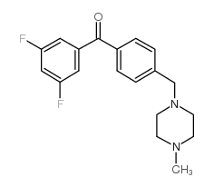 3,5-DIFLUORO-4'-(4-METHYLPIPERAZINOMETHYL) BENZOPHENONE结构式