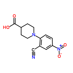 1-(2-Cyano-4-nitrophenyl)-4-piperidinecarboxylic acid picture