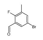 5-Bromo-2-fluoro-3-methylbenzaldehyde structure