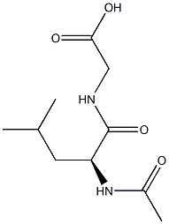 N-acetyl-(S)-leucylglycine结构式