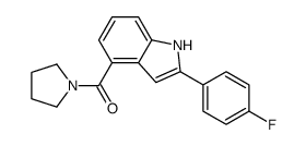 [2-(4-fluorophenyl)-1H-indol-4-yl]-pyrrolidin-1-ylmethanone Structure