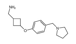 [3-[4-(pyrrolidin-1-ylmethyl)phenoxy]cyclobutyl]methanamine Structure