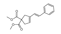 3-styrylcyclopent-3-ene-1,1-dicarboxylic acid dimethyl ester结构式