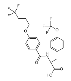 (2S)-2-[[4-(4,4,4-trifluorobutoxy)benzoyl]amino]-3-[4-(trifluoromethoxy)phenyl]propanoic acid Structure