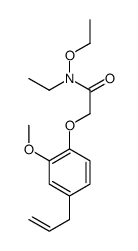 N-ethoxy-N-ethyl-2-(2-methoxy-4-prop-2-enylphenoxy)acetamide结构式