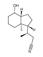 [1R-[1β(R*),3aα,4β,7aβ]]-octahydro-4-hydroxy-β,7a-dimethyl-1H-indene-1-propanenitrile结构式