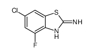2-BENZOTHIAZOLAMINE, 6-CHLORO-4-FLUORO- structure