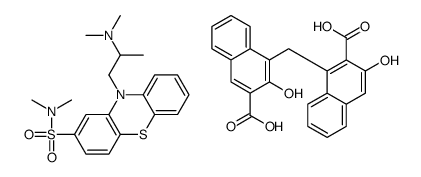 4,4'-methylenebis[3-hydroxy-2-naphthoic] acid, compound with 10-[2-(dimethylamino)propyl]-N,N-dimethyl-10H-phenothiazine-2-sulphonamide (1:1) picture