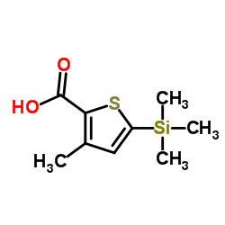 3-Methyl-5-(trimethylsilyl)-2-thiophenecarboxylic acid结构式
