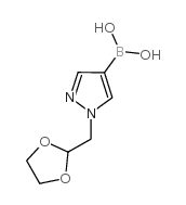 [1-(1,3-dioxolan-2-ylmethyl)pyrazol-4-yl]boronic acid结构式