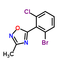 5-(2-Bromo-6-chlorophenyl)-3-methyl-1,2,4-oxadiazole Structure