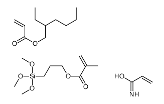 2-ethylhexyl prop-2-enoate,prop-2-enamide,3-trimethoxysilylpropyl 2-methylprop-2-enoate Structure