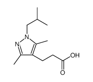 1H-Pyrazole-4-propanoic acid, 3,5-dimethyl-1-(2-methylpropyl) Structure