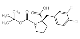 (R)-1-(TERT-BUTOXYCARBONYL)-2-(3,4-DICHLOROBENZYL)PYRROLIDINE-2-CARBOXYLIC ACID结构式