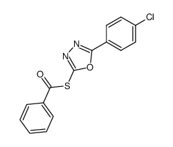 Thiobenzoic acid S-[5-(4-chloro-phenyl)-[1,3,4]oxadiazol-2-yl] ester结构式