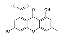 3,8-dihydroxy-6-methyl-9-oxoxanthene-1-carboxylic acid Structure