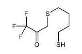 1,1,1-trifluoro-3-(4-sulfanylbutylsulfanyl)propan-2-one结构式